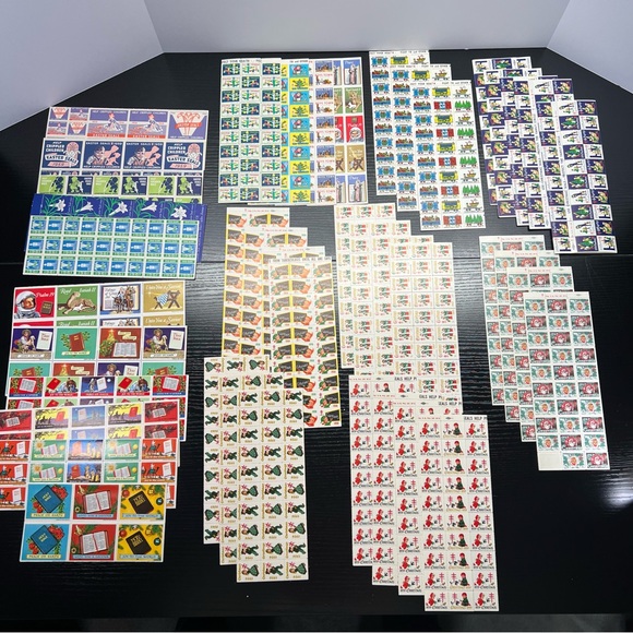 VINTAGE Christmas Easter Seals Stamps 50’s/60’s US Postal Unused 30+ Booklets
